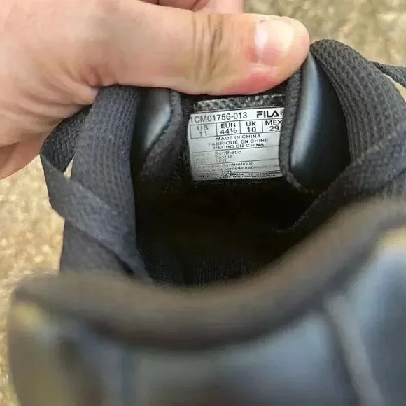 Fila Unlock Court Black Synthetic Lifestyle Sneakers Shoes Men’s Size 11 - Picture 8 of 10